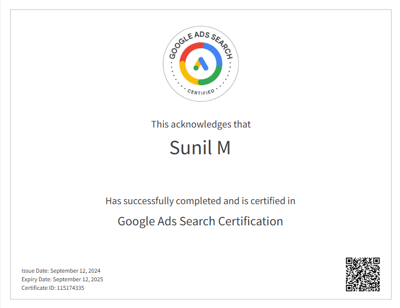 Google Ads Search Certification